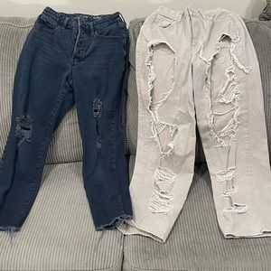 Forever 21 and Old Navy Jeans Y2K ripped denim Retro Vintage